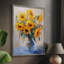 FLORAL Series CDLXV III, reproduction d'art encadrée - bois massif-262379609