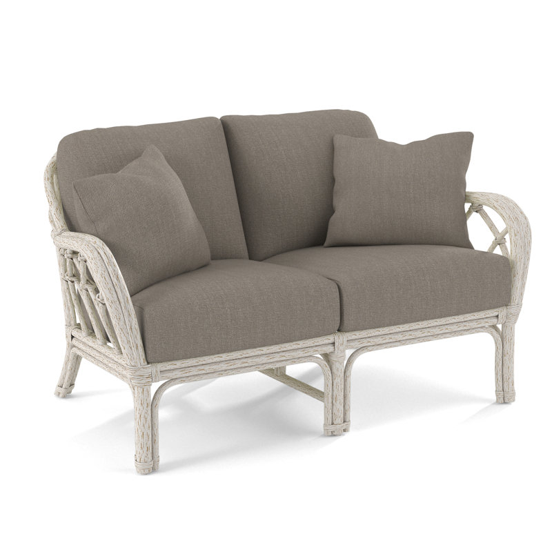 Edgewater Loveseat, Stone Crypton Performance; 0884-83, Antique Frost White
