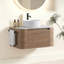 Meuble-lavabo Erba de 30 pouces avec lavabo, armoire murale couleur miel avec porte-serviettes offert, lavabo simple en céramique, sans bonde ni robinet, préassemblé-1547918802-1547918815