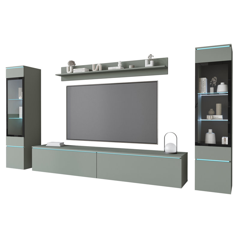 Veve II Unfinished Entertainment Centre for TVs up to 78", Misty green