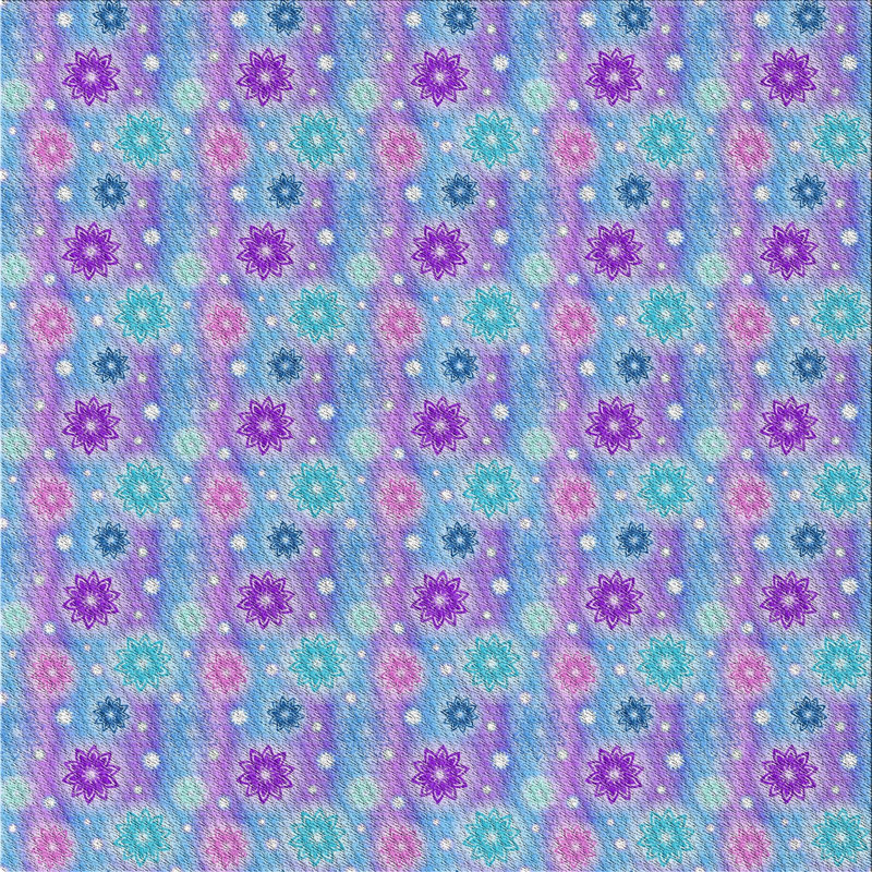 Tapis mauve/rose à tisser électrique, Carré 8 pi