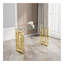 Console en verre d'acier inoxydable, table d'appoint Meal Golden-1409016401