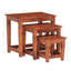 3 tables gigognes Vidaxl en bois d'acacia massif