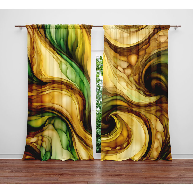 Paire de rideaux semi-transparents en polyester Emmersyn, L 20 po x L 82 po