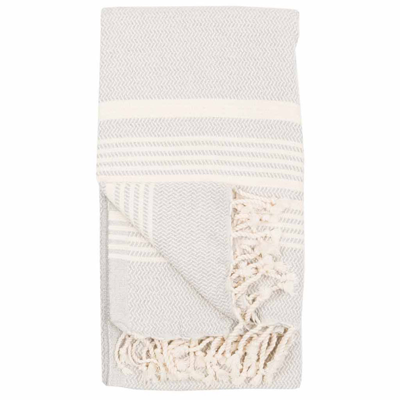 Serviette de plage en coton turc Cavas-Mitson, Brume