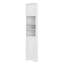 Armoire de rangement d'angle, haute avec 2 portes et 3 tablettes, tablettes réglables, tablette ouverte pour la salle de bain, la cuisine et le salon-1223092894