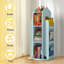 Bibliothèque tournante bleu clair 360 °