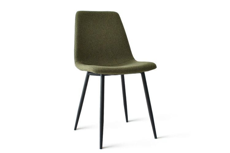 Tapscott 19'' Fabric Upholstered Side Chair (Set of 4) in green basketweave