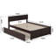 Lit plateforme en bois massif avec pied de lit et lit gigogne Bueno Park-769745972-769745973