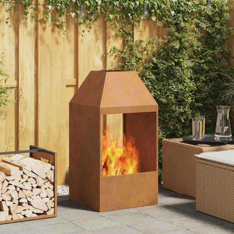 Modern Fire Pit, Brown