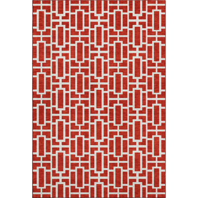 Premium Machine Washable Prisco Red Rug