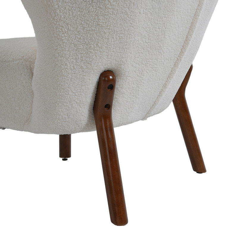 Juliane Upholstered Wingback Chair with Footstool