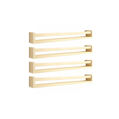Nursery Book Shelves Set of 4, 81 cm Solid Wood Wall Book Shelves