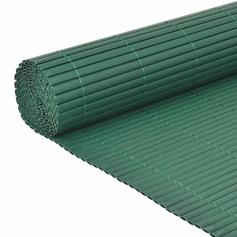 vidaXL Patio Fence Double-Sided PVC, White, 70.87 x 196.85 in