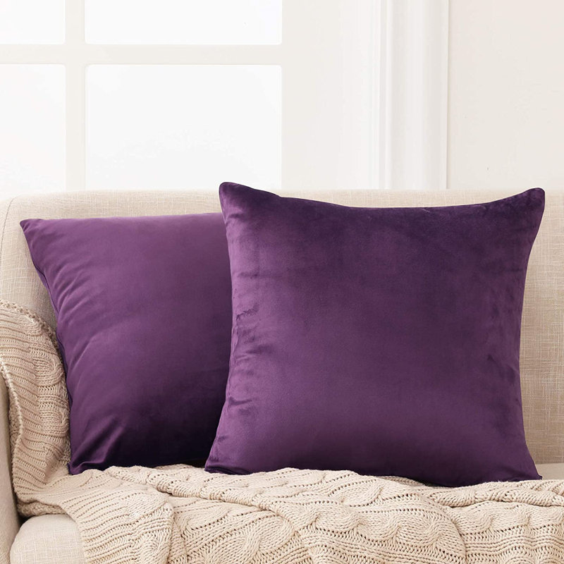 Frith Square Cushion Cover, 41cm H x 41cm W x 1cm D, Purple