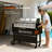 Brand-Man 2-in-1 Propane Gas Grill & Griddle Combo, 6-Burner with Double Stainless Steel Lids, Foldable Shelves & Wheels for Backyard & Patio-123186784