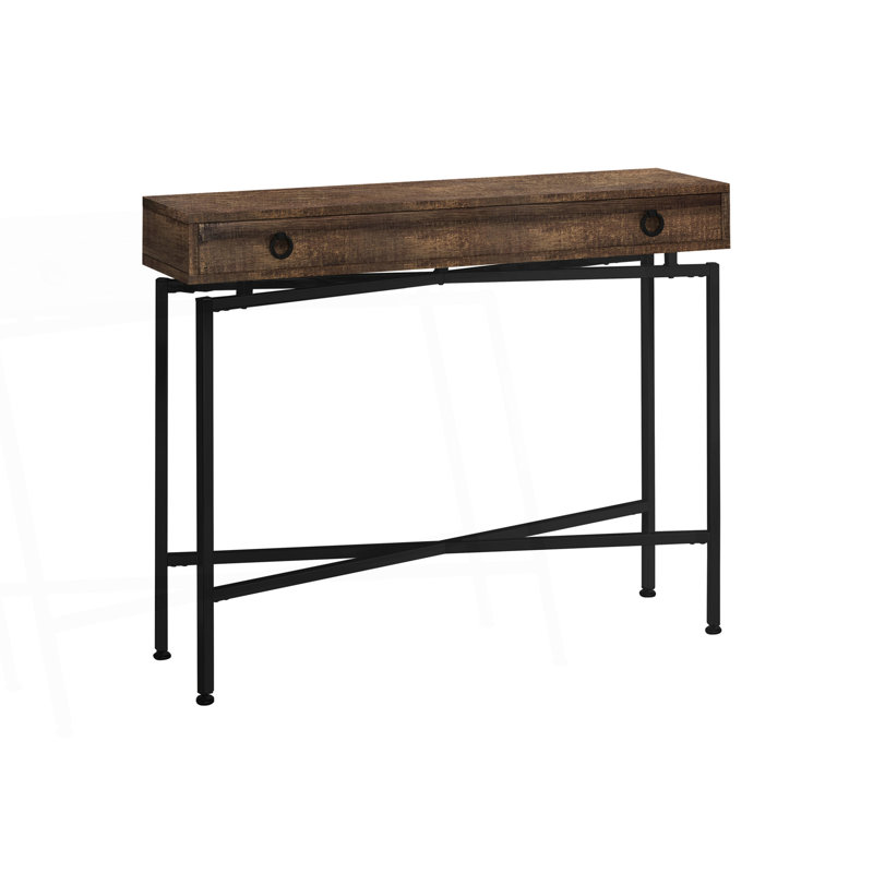 Table d'appoint, console, canapé avec tiroir de rangement, table de couloir, Brun