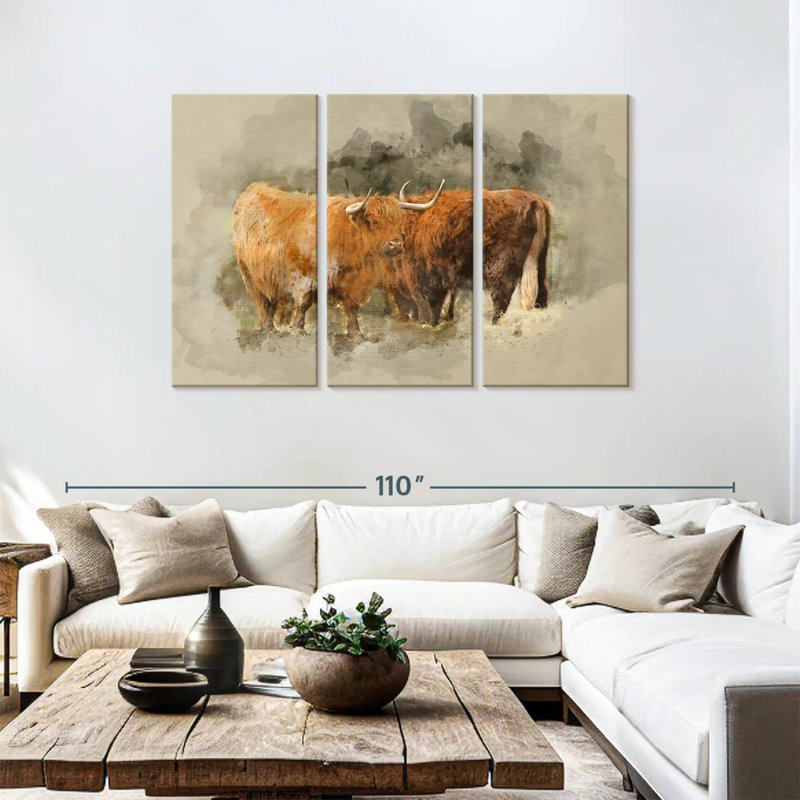 Brampt Highland Cows, H 48 po x l 74 po