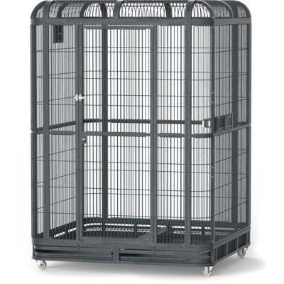 Cage de vol plate configurable en fer 79 po avec base additionnelle Ceilean