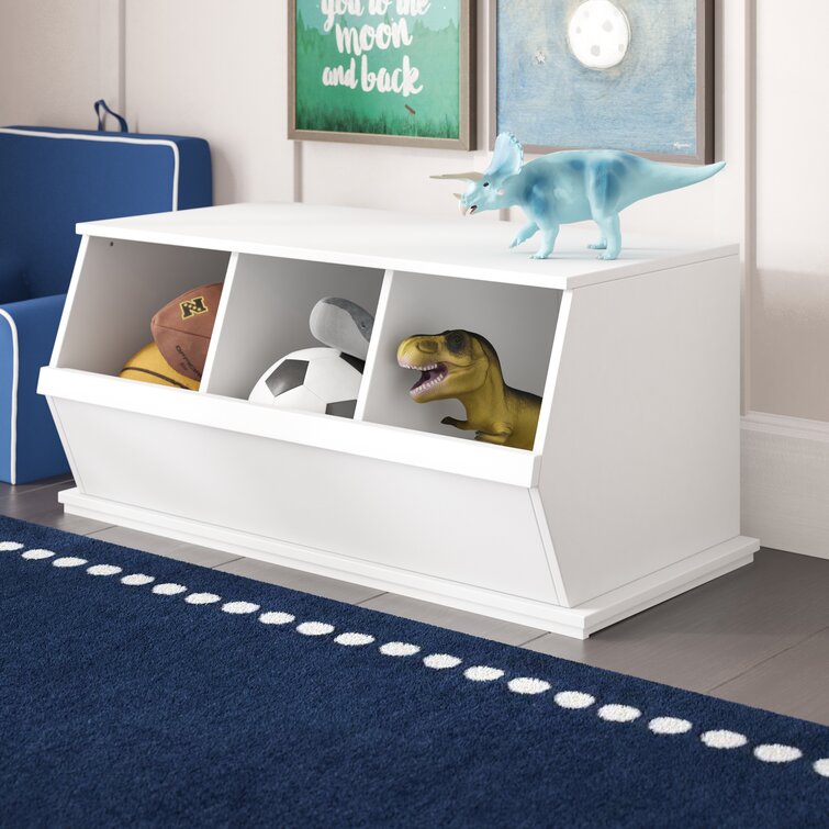 Lafon Manufactured Wood Toy Organizer with Bins Viv + Rae Color: White