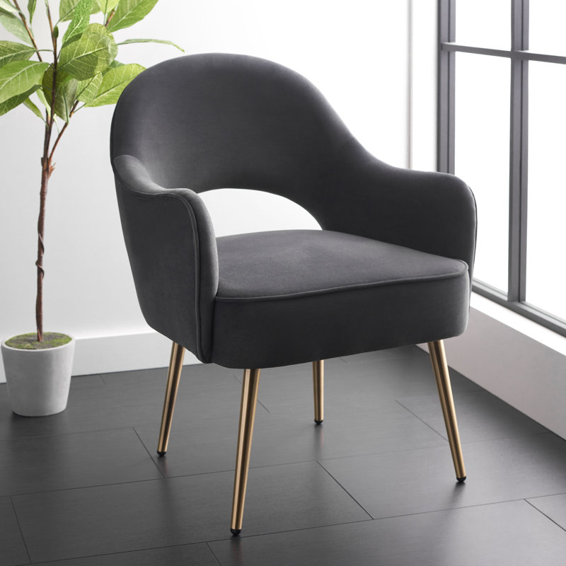 Maison Velvet Armchair, Black