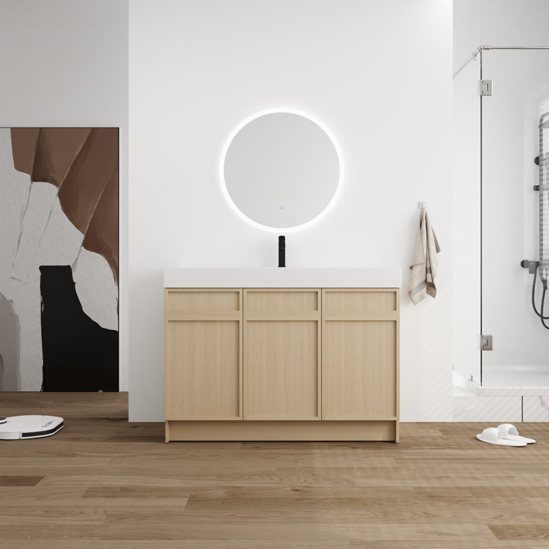 48'' Single Bathroom Vanity with Resin Top