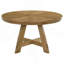 Ensemble de table de salle à manger rustique 5 pièces, table ronde en bois avec pieds croisés et 4 chaises à dossier échelle