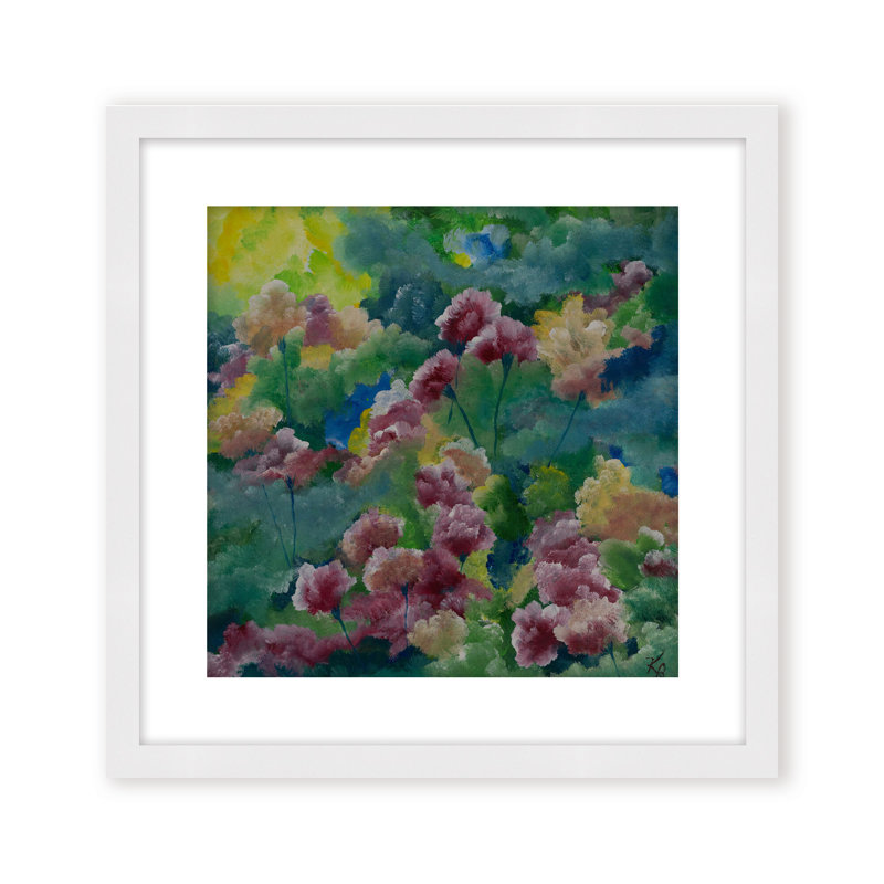 Nature Inspired "Petals of Spring" Canvas Wall Art By , 12" H x 12" W, Framed Print, Gold