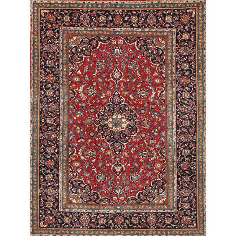Rouge/brun Tapis décoratif de style oriental Szymon, Rectangle 6 pi x 9 pi