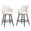 Tabouret de comptoir pivotant Kepler 26"H rembourré avec pieds en métal, design capitonné (ensemble de 2)-366180617-366180660