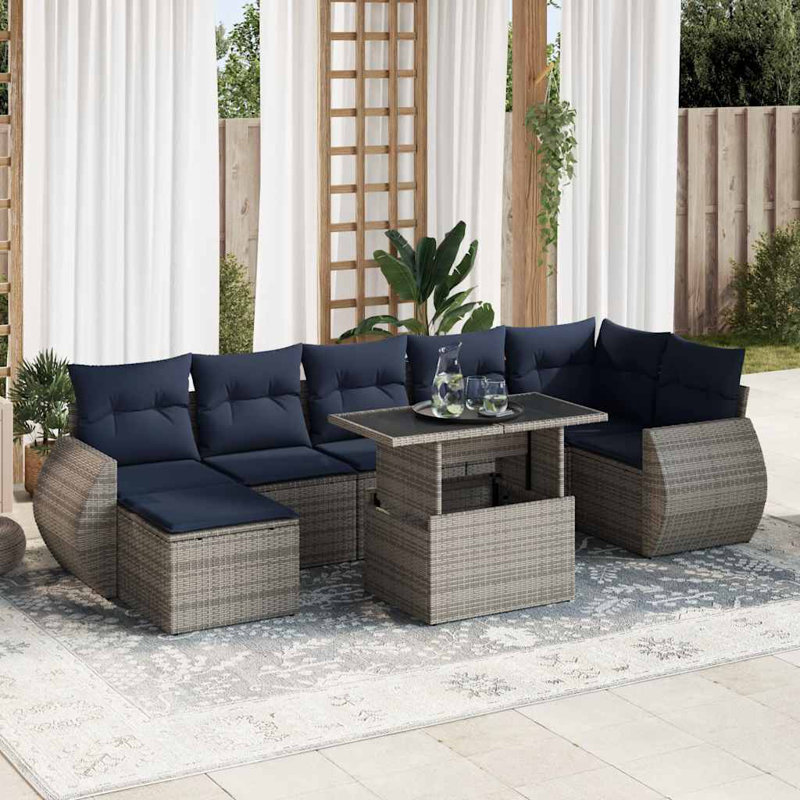 55cm Wide Patio Sofa with Cushions