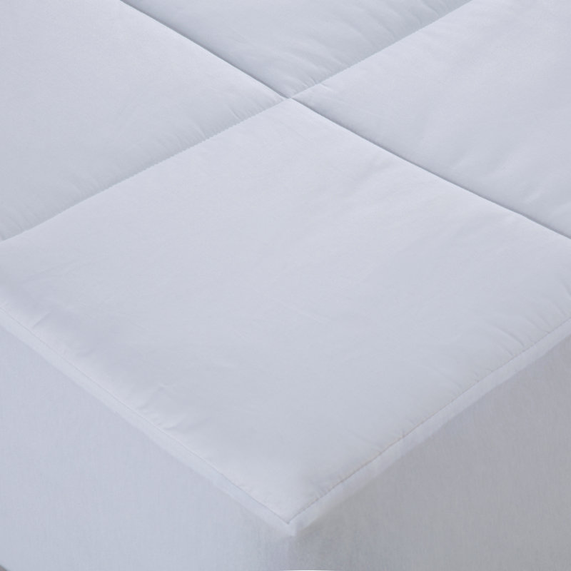 Twin White Cotton Down Alternative Mattress Pad