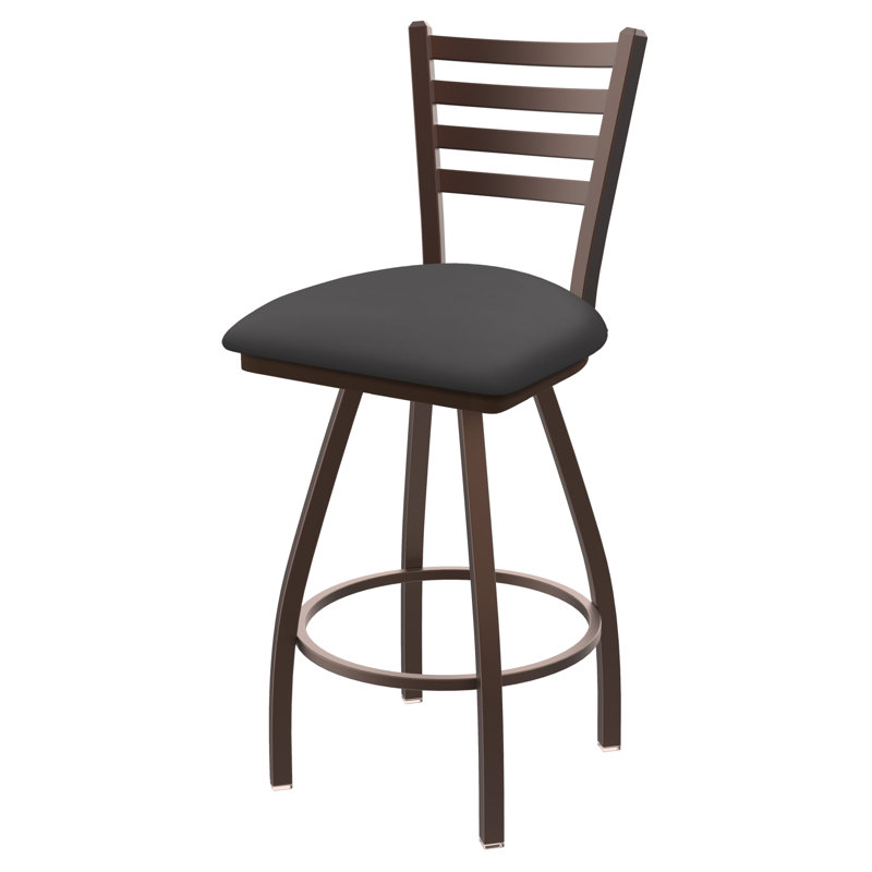 Tabouret de bar pivotant de 36" Evers, Bronze, Vinyle - tempête Canter, Extra Tall (36” Seat Height)