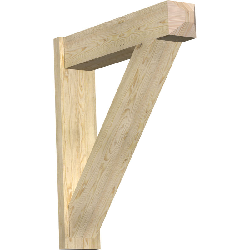 Artisan traditionnel en bois rustique, Sapin Douglas de 8 po (sciage brut), P 36 po x H 40 po