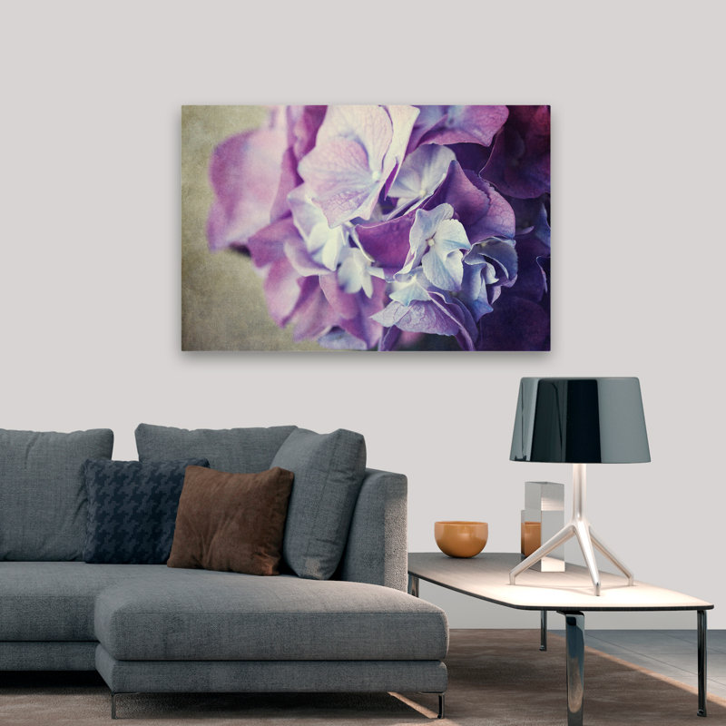 Plantes, fleurs, hortensia, art mural, H 32 po x l 48 po