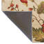 Tapis décoratif moderne beige à motif de feuilles, de fleurs et de roses-586703038