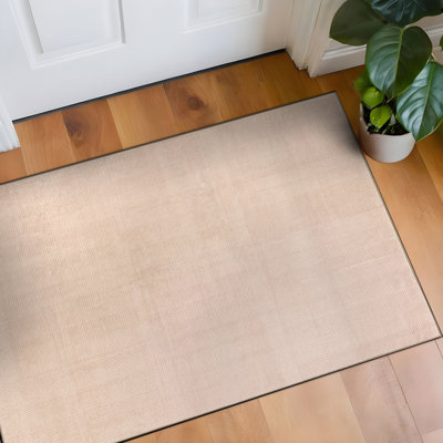 Tapis crème antidérapant Linear Block