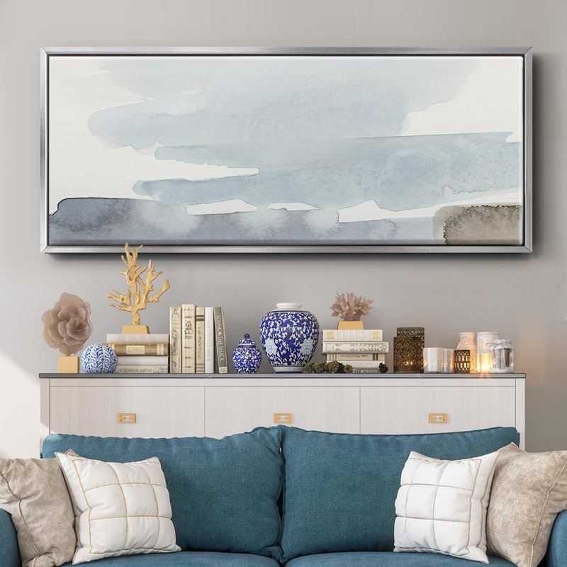 Coastal Tones I - toile encadrée, H 12 po x l 30 po