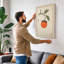 Orange Branch Japandi - Wrapped Canvas-1242864900-1242864905