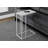 Maisonneuve Accent Table, C-shaped, End, Side, Snack, Living Room, Bedroom, Metal, Tempered Glass, White