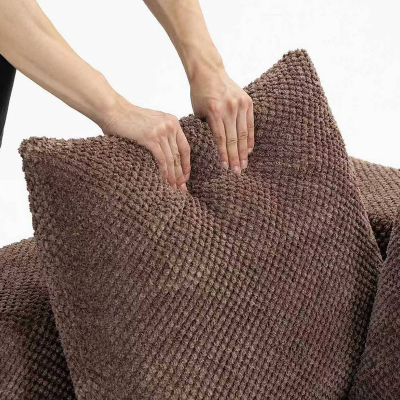 Canapé surdimensionné à assise profonde surdimensionné, canapé modulaire entièrement en mousse 3 pièces en tissu texturé doux, assemblage sans outil, profil bas convenant aux appartements