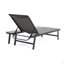 Chaise longue avec table d'appoint en bois, 1 pièce