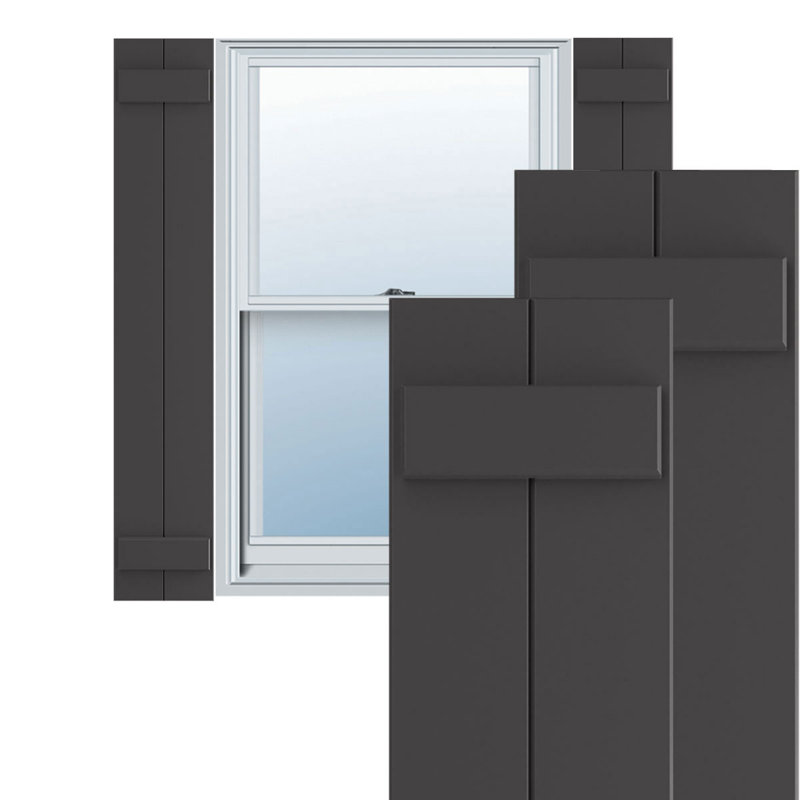 Paire de volets plats EnduraCore, 74", Montagne ombrageuse, 11"