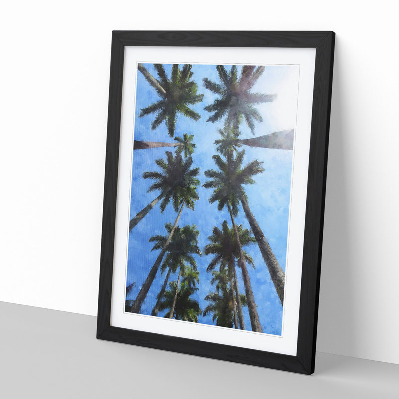 Palm Trees Vol.1 - Wall Art, 36cm H x 27cm W x 2cm D, Black Framed