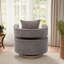 Fauteuil demi-tonneau moderne pivotant avec dossier ouvert-652721345