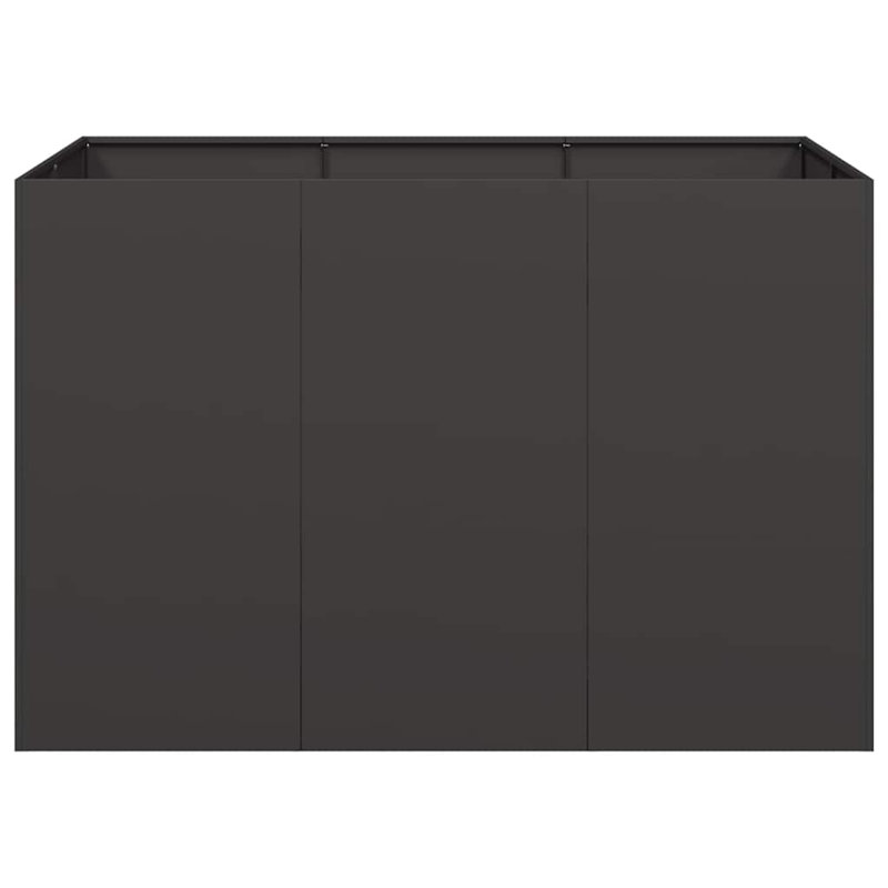 Pot Planter, 80cm H x 120cm W x 80cm D, Black