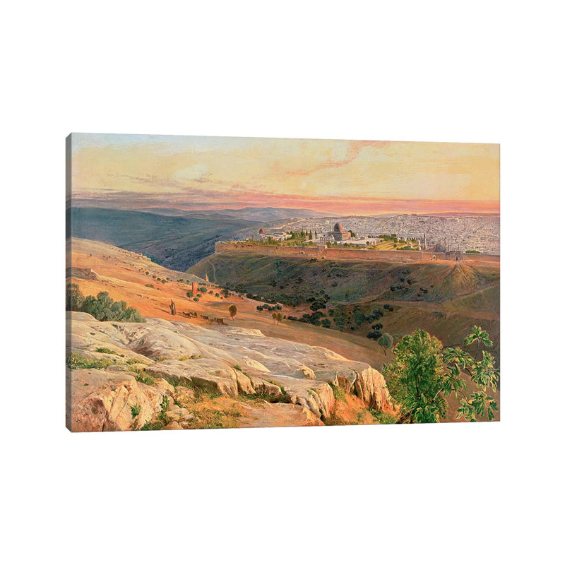 Jérusalem du mont des Oliviers, 1859 - Giclée sur toile tendue avec châssis, H 40 po x l 60 po