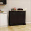 Armoire de cuisine avec deux tiroirs et amp; Compartiment inclinable, rangement pour bacs de 10 gallons | Noir | Panneau de fibres à densité moyenne