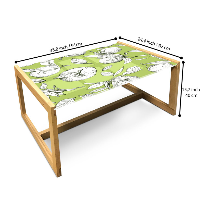 Jakeith Trestle Coffee Table, 40cm H x 91cm W x 62cm D