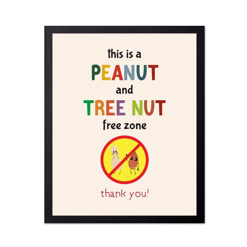 Arachide et zone sans noix, 12"H x 16"W, Poster, Black Framed